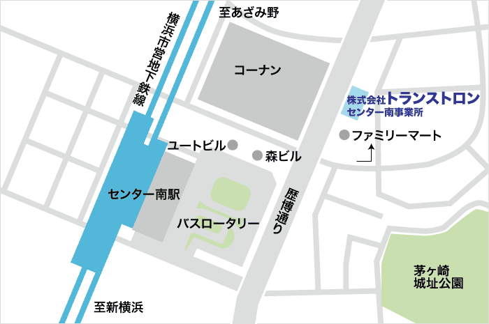 地図、川崎事業所