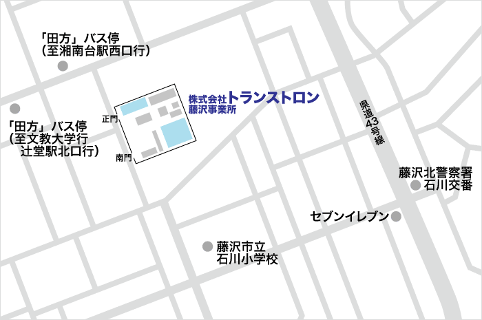 地図、藤沢事業所